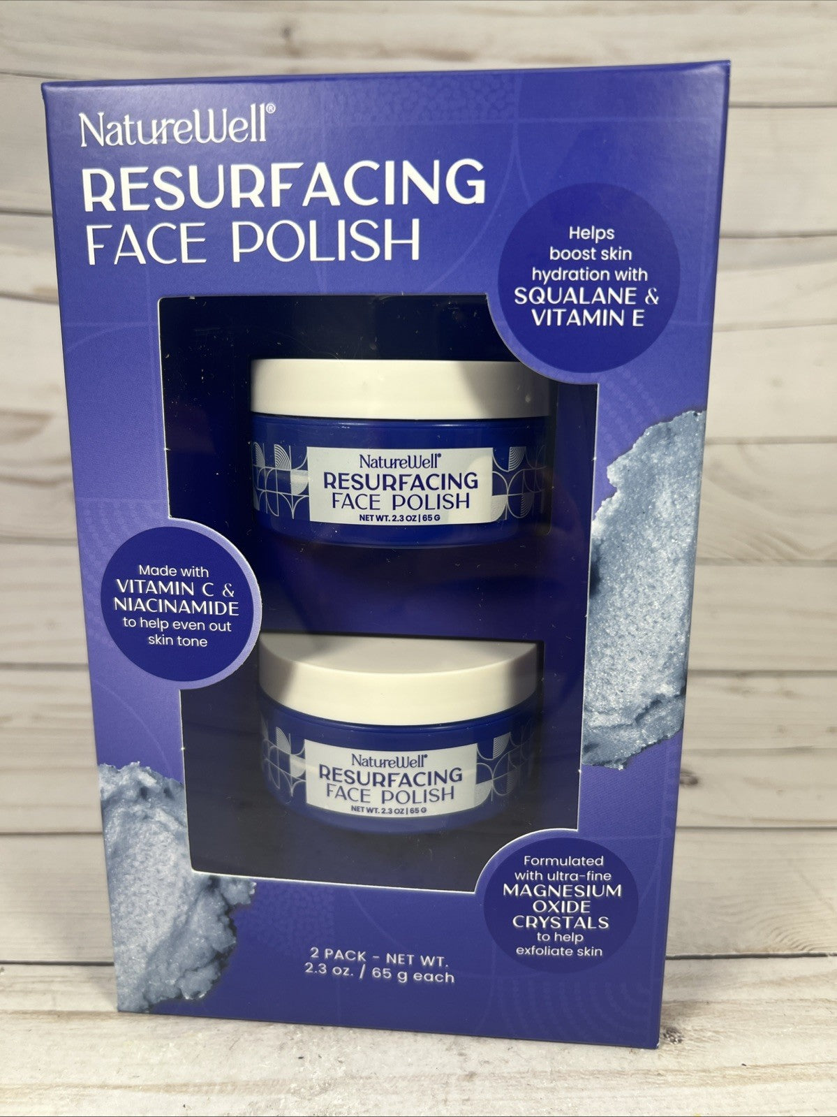 NatureWell Resurfacing Face Polish 2Pk Vitamin C Niacinadmide
