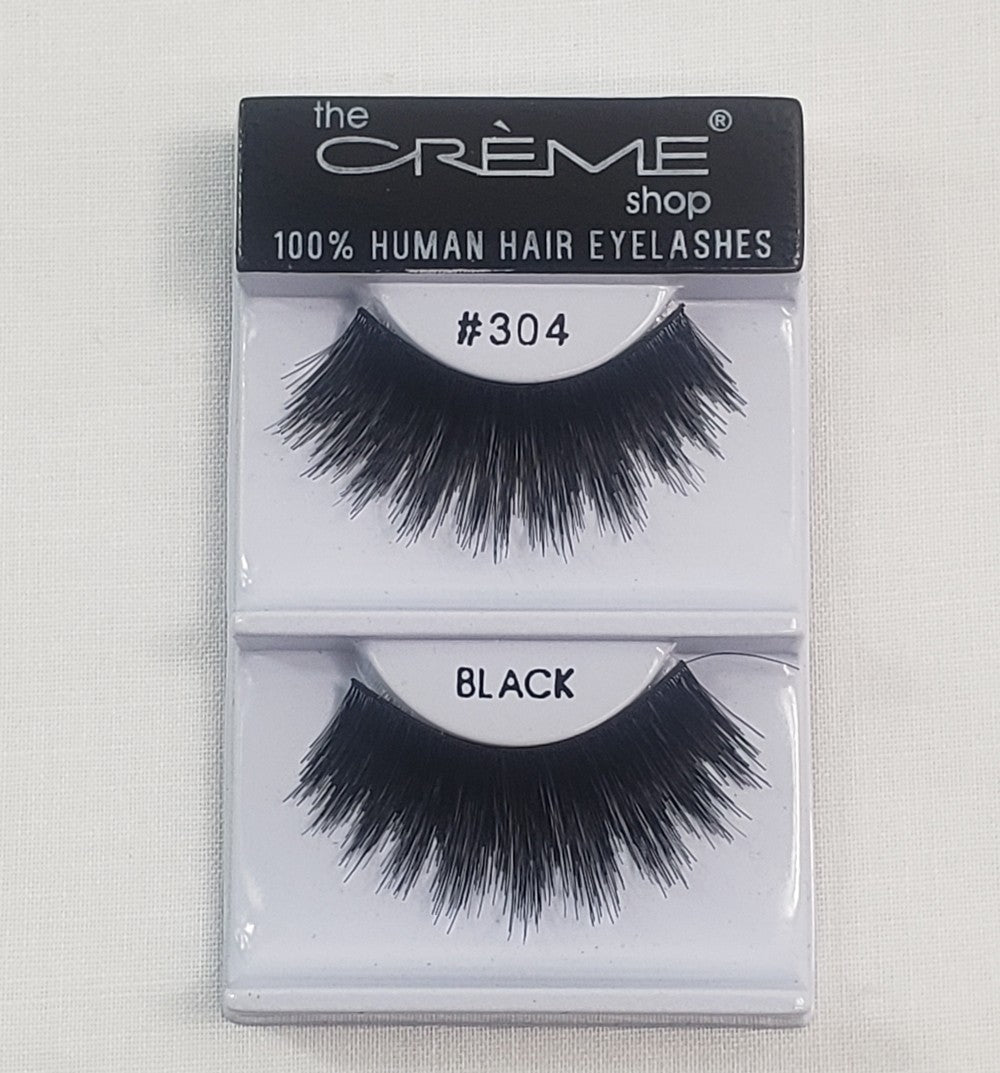12 Pack Human Hair False Eyelashes Thick & Long Natural Look #304