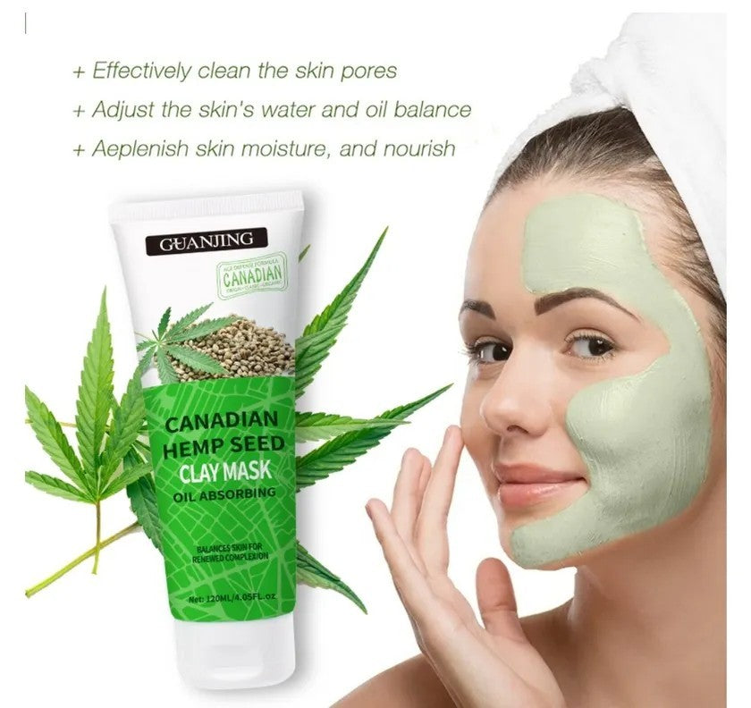 Hemp Seed Oil Clay Mask - Oil Control, 6 fl oz (24-Pack)