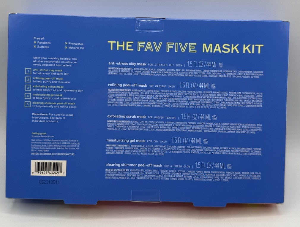 Limited Edition Facial Mask Kit with 5 Tubes - Dermatologist Tested