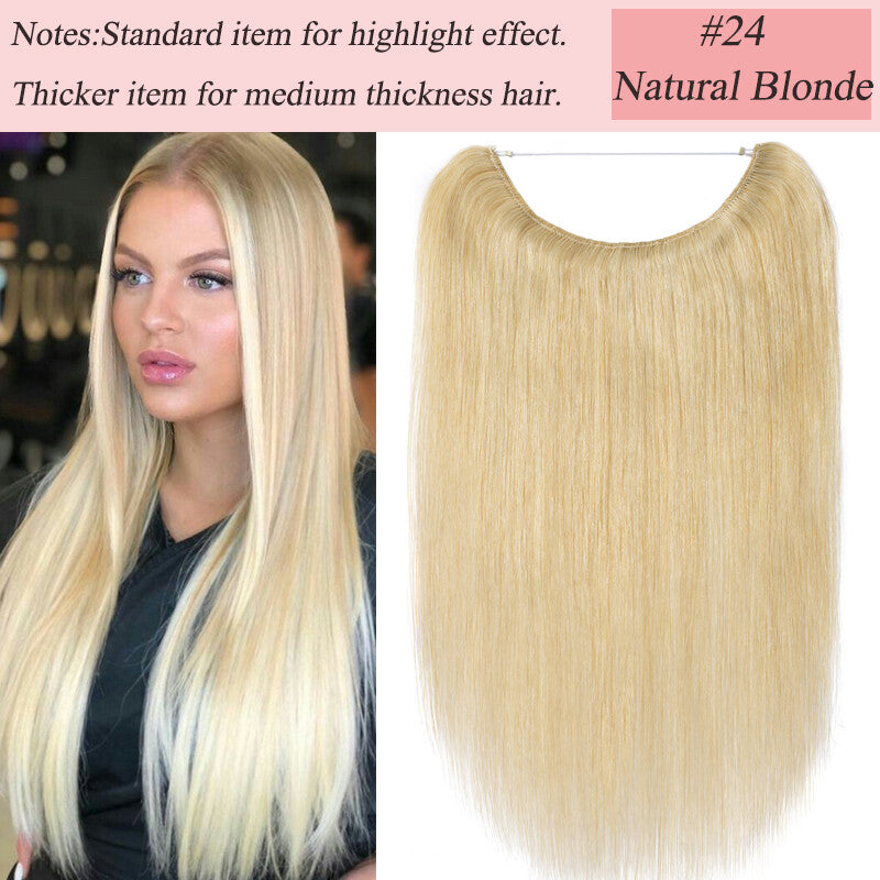 Long Weft Wire Hair Extensions 120g Remy Human Hair Thick One Piece