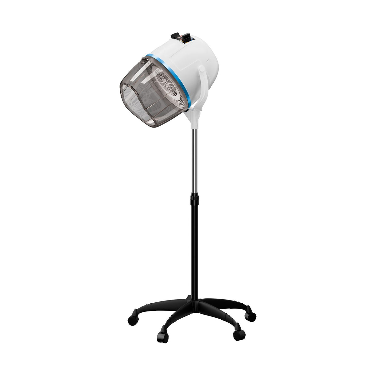 Dryer Rolling Base Salon Wheel Standing Hood Floor Hair Bonnet White