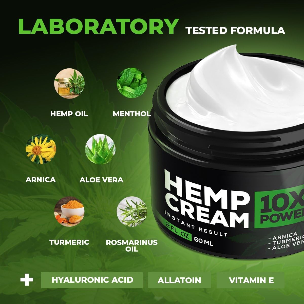 Hemp Cream for Back, Neck & Joints – Fast-Absorbing