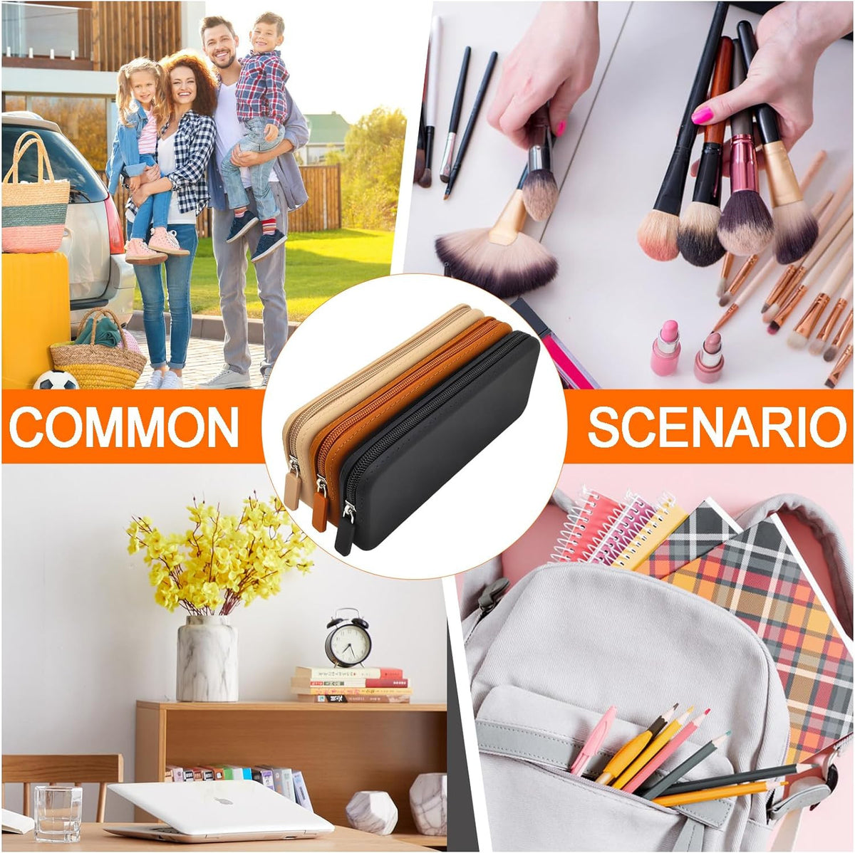 Silicone Waterproof Pencil Case - Multifunctional Cosmetic Bag for Travel