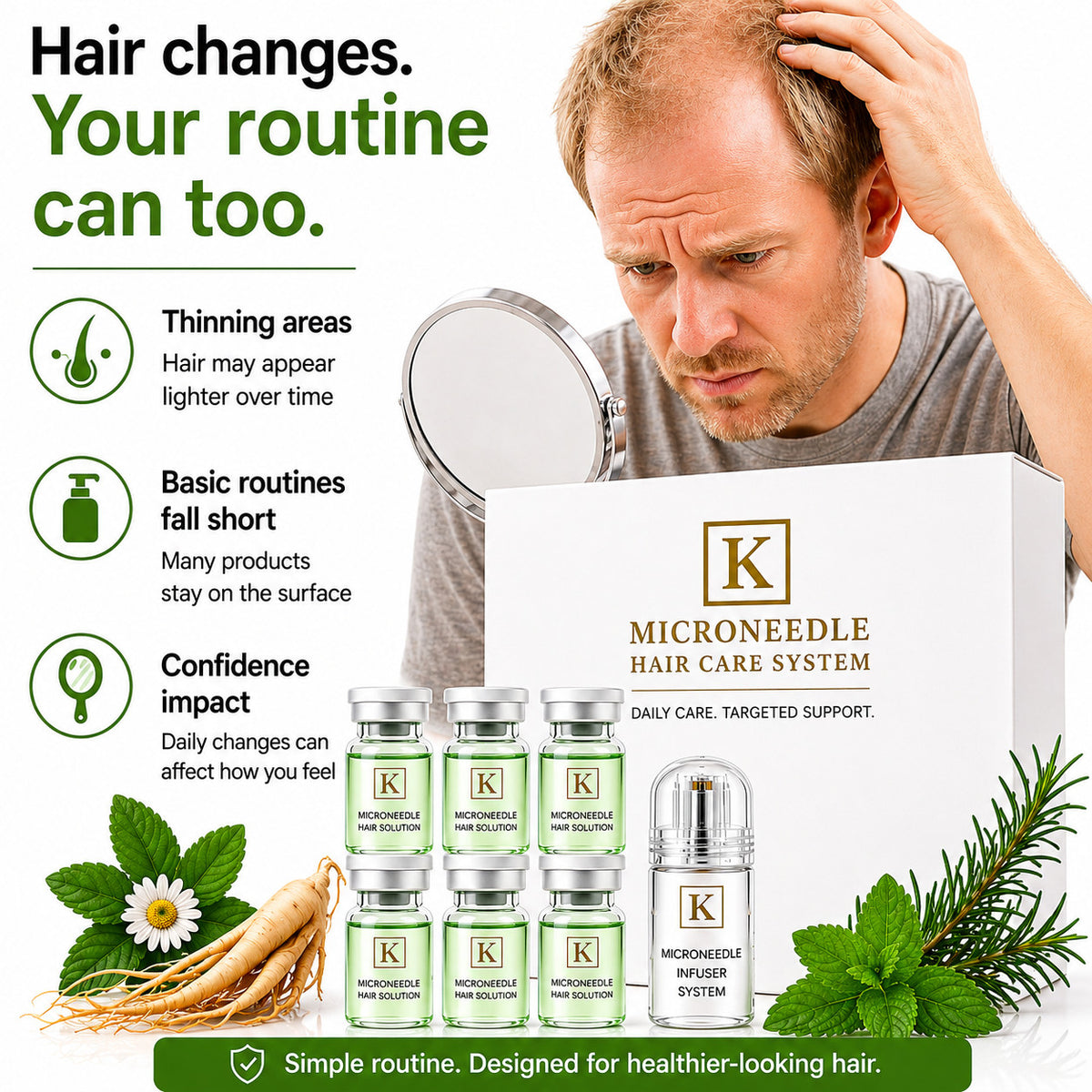Hair Regrowth Serum - Ginseng & Peppermint Oil Treatment
