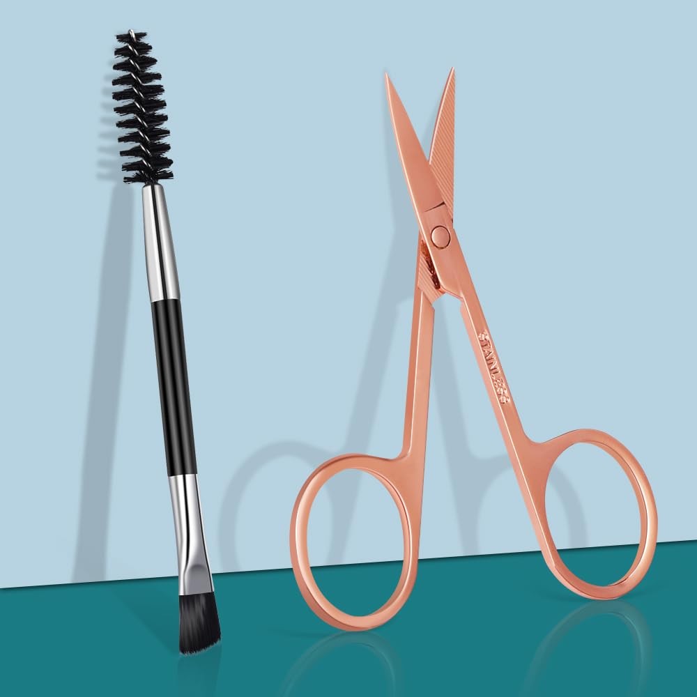 Facial Hair Tweezers Set for Women with Mirror - Precision Stainless Steel