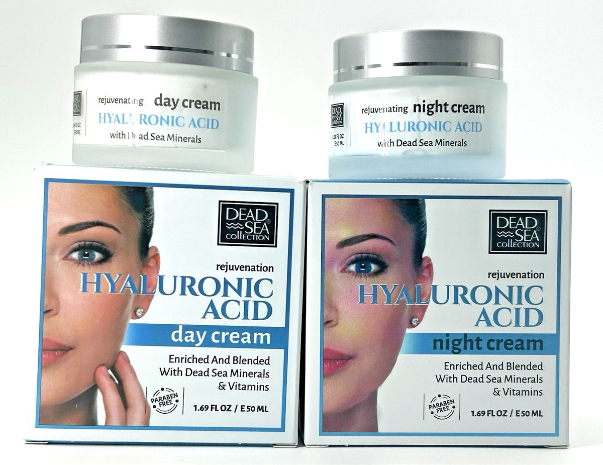 Dead Sea Collection Hyaluronic Acid Anti-Aging Day & Night Cream Set - 1.69 oz Each