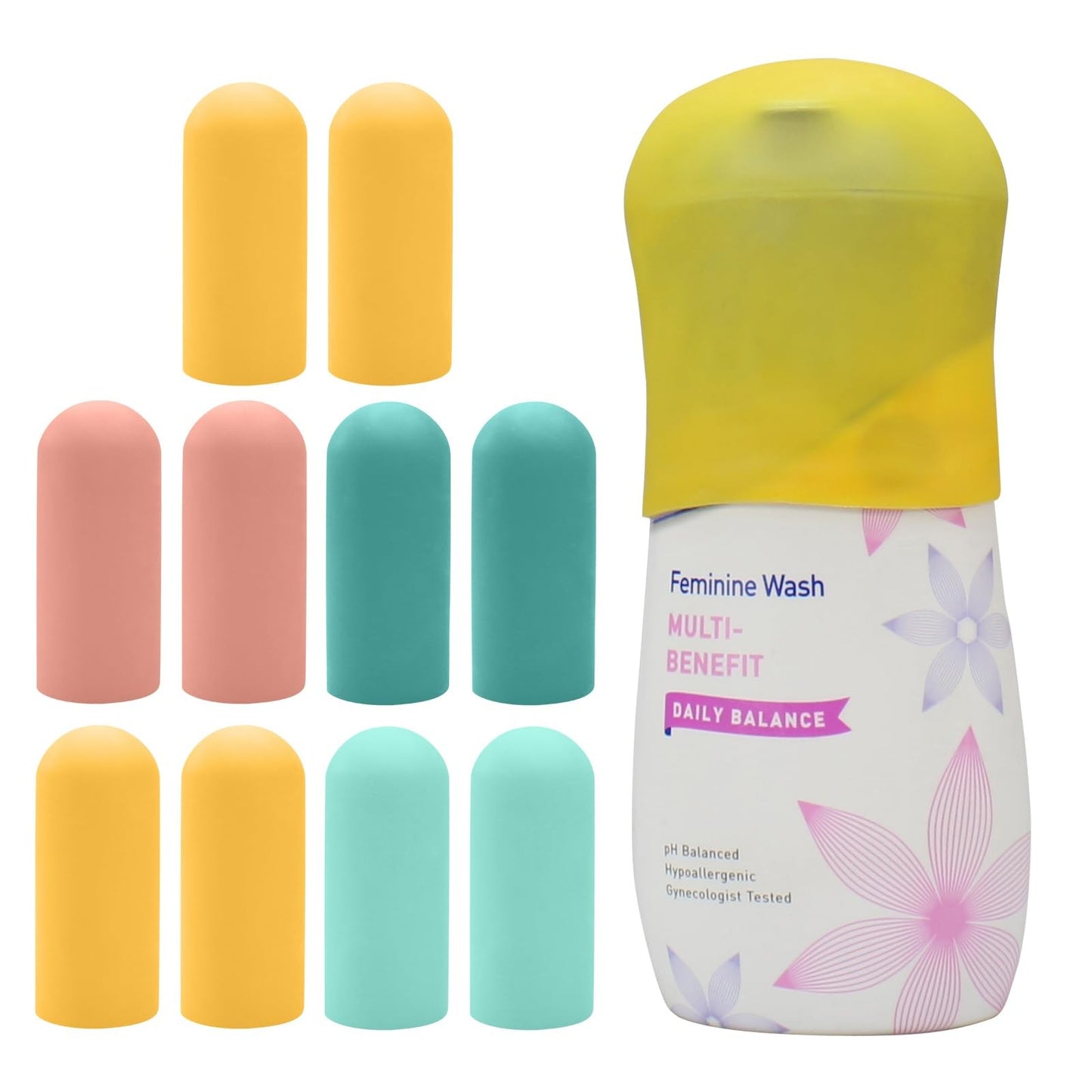 Silicone Bottle Covers 10 Pack - Leakproof Travel Toiletry Protector