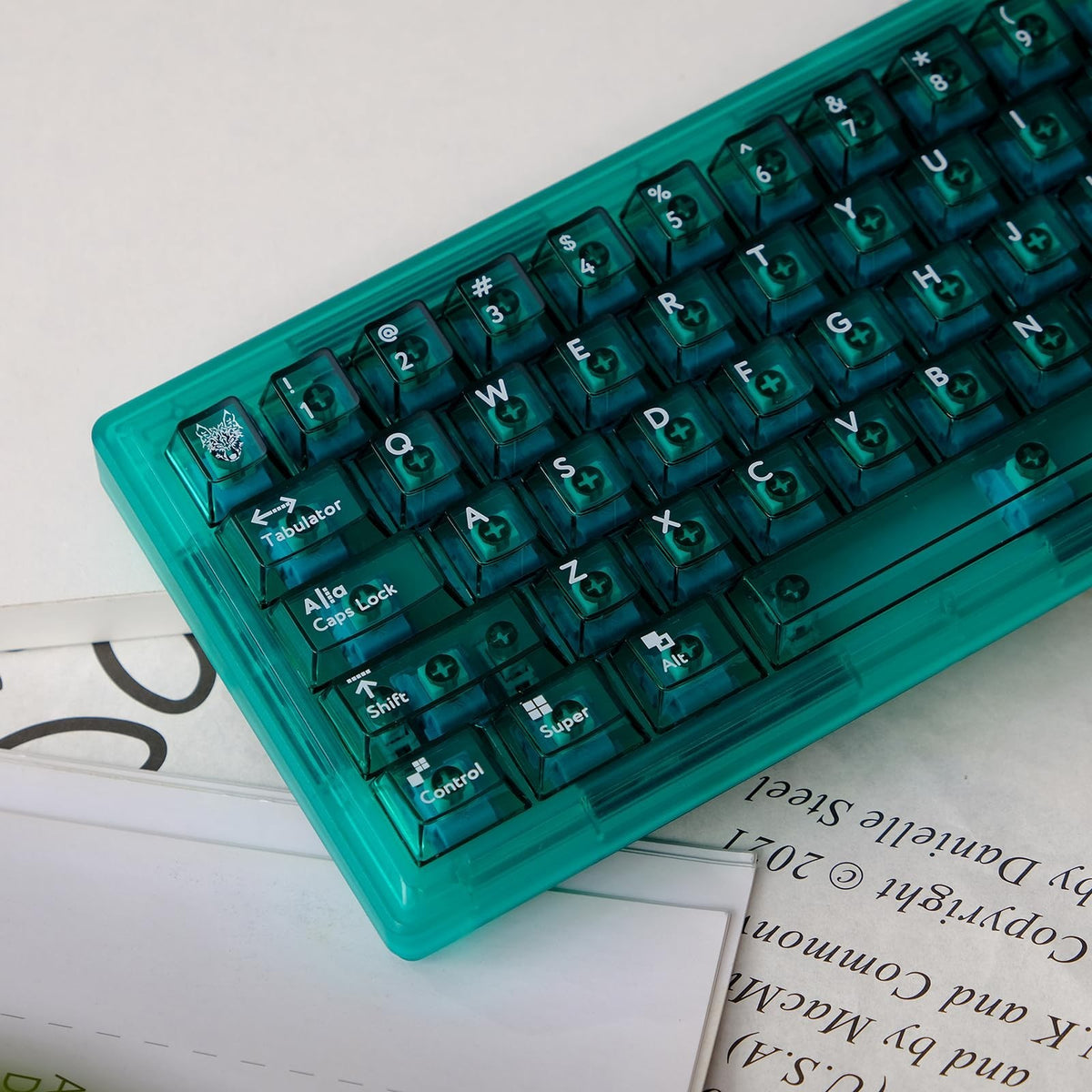 Green Transparent Keycap Set for Mechanical Keyboard Cherry Profile 114 Keys
