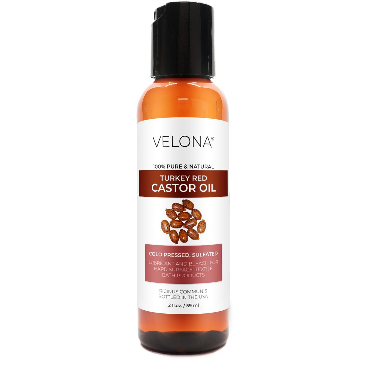 Castor Oil Turkey Red - 2 fl oz Pure Cold Pressed