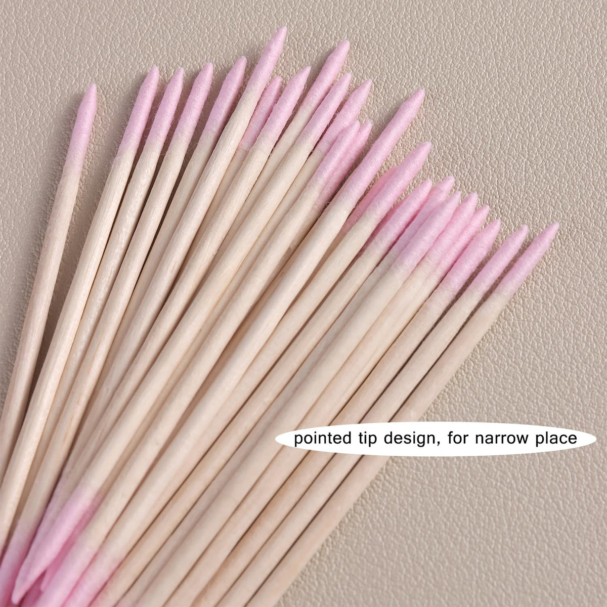 Pink Double-Head Cotton Swabs for Makeup & Precision Cleaning, 200 Pieces