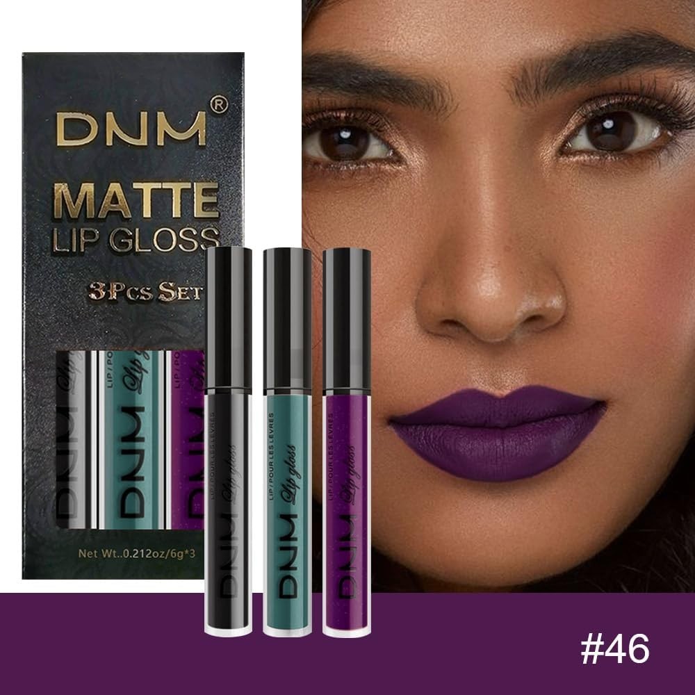 Liquid Lipstick Set - 3-Piece Matte Waterproof Lip Gloss Stains