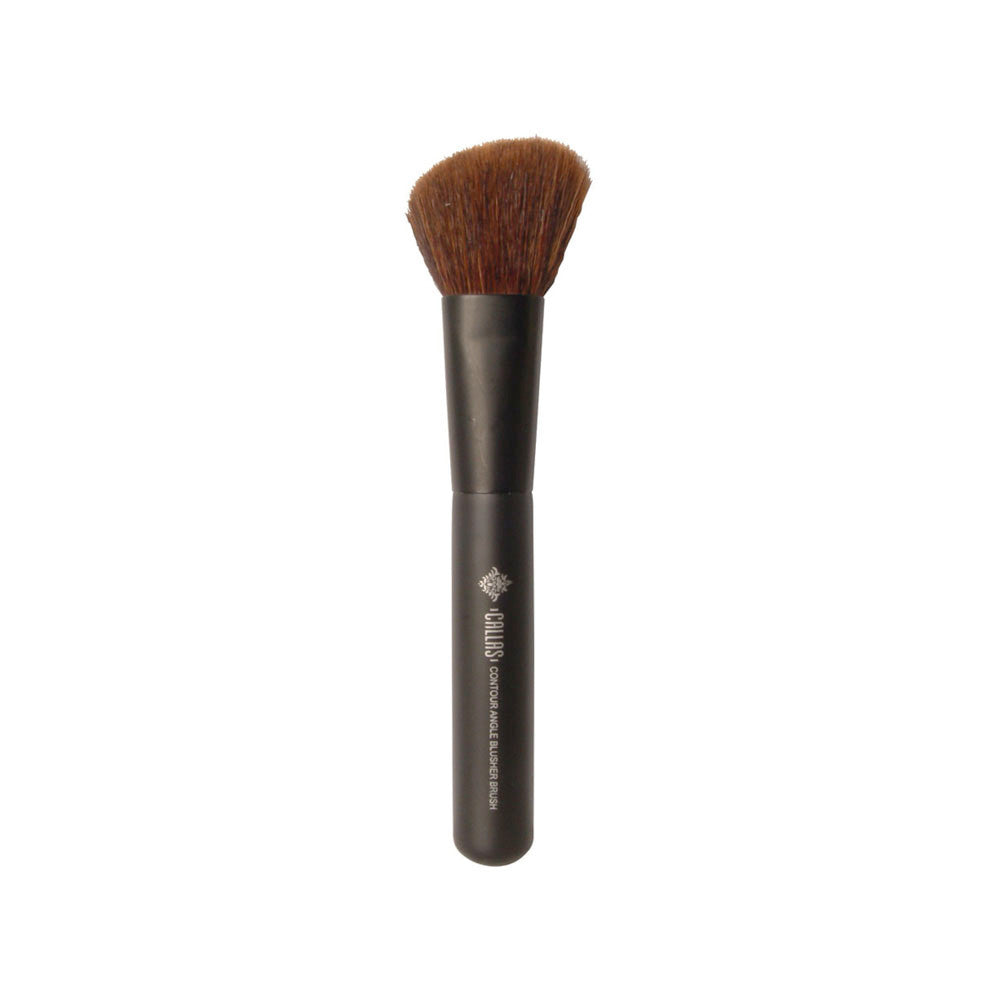 Callas Contour Angle Blusher Brush - Natural & Synthetic Wool Makeup Tool