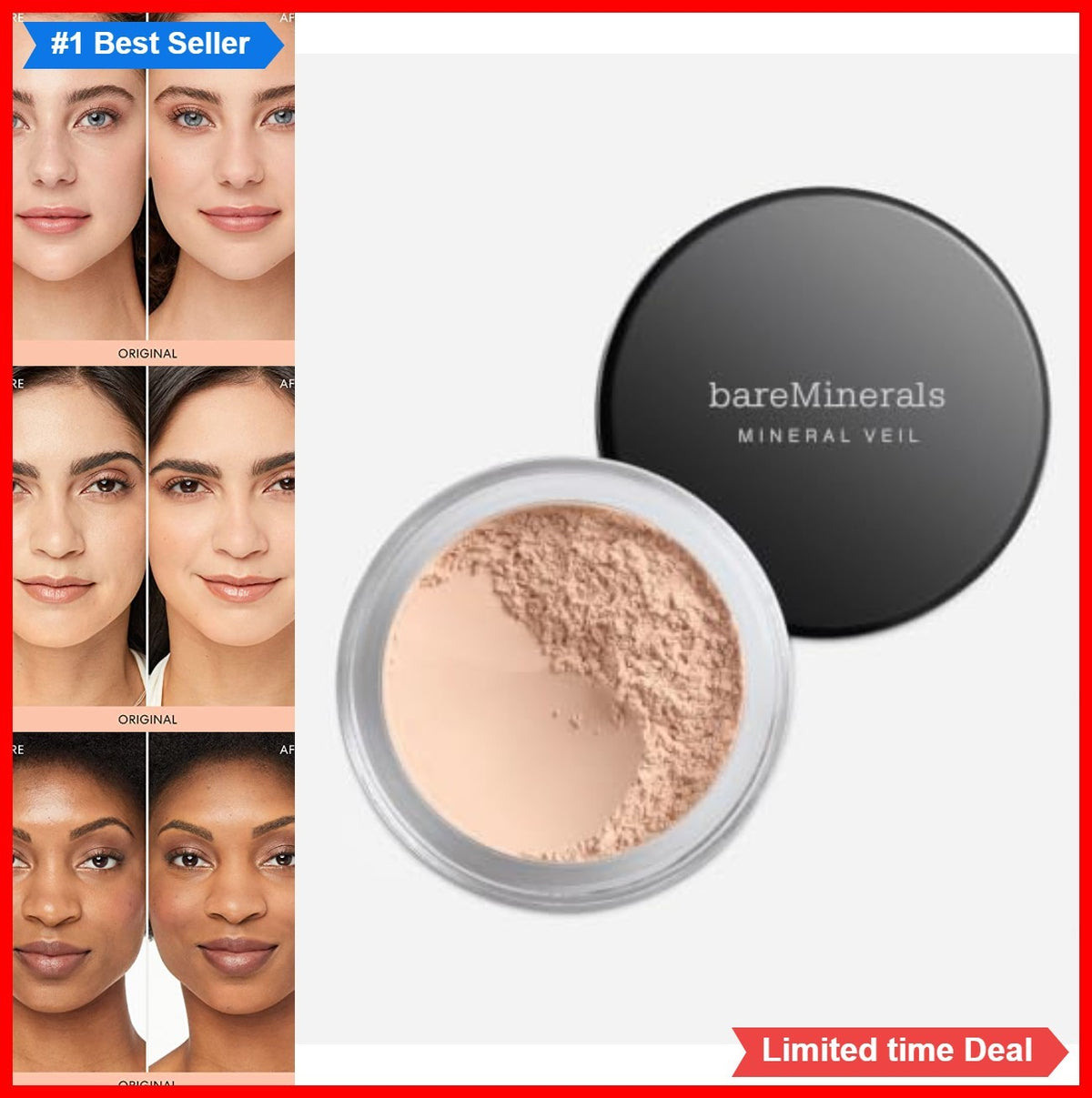 Translucent Loose Mineral Setting Powder Talc-Free Oil Absorbing 0.3 oz