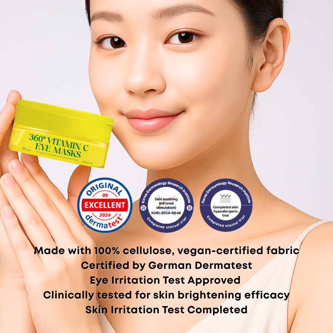 Vitamin C Eye Masks - Brightening Under-Eye Patches for Puffiness & Fine Lines