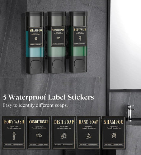 Luxspire Shampoo and Conditioner Dispenser, Shower Soap Dispenser
