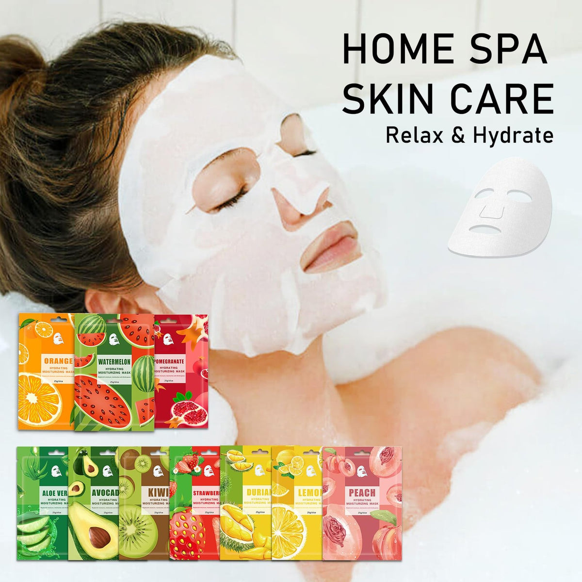 Hydrating Collagen Sheet Face Masks - 10 Pack