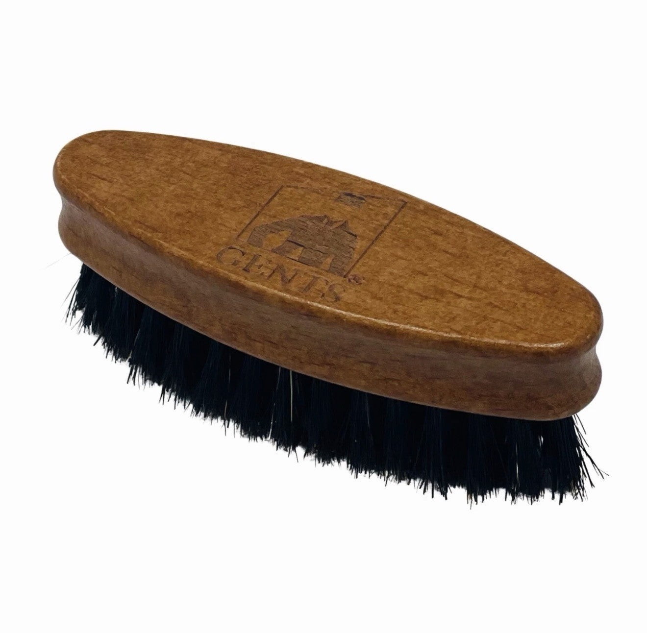 Mini Travel Beard Brush with 100% Boar Bristles - Portable Grooming Tool