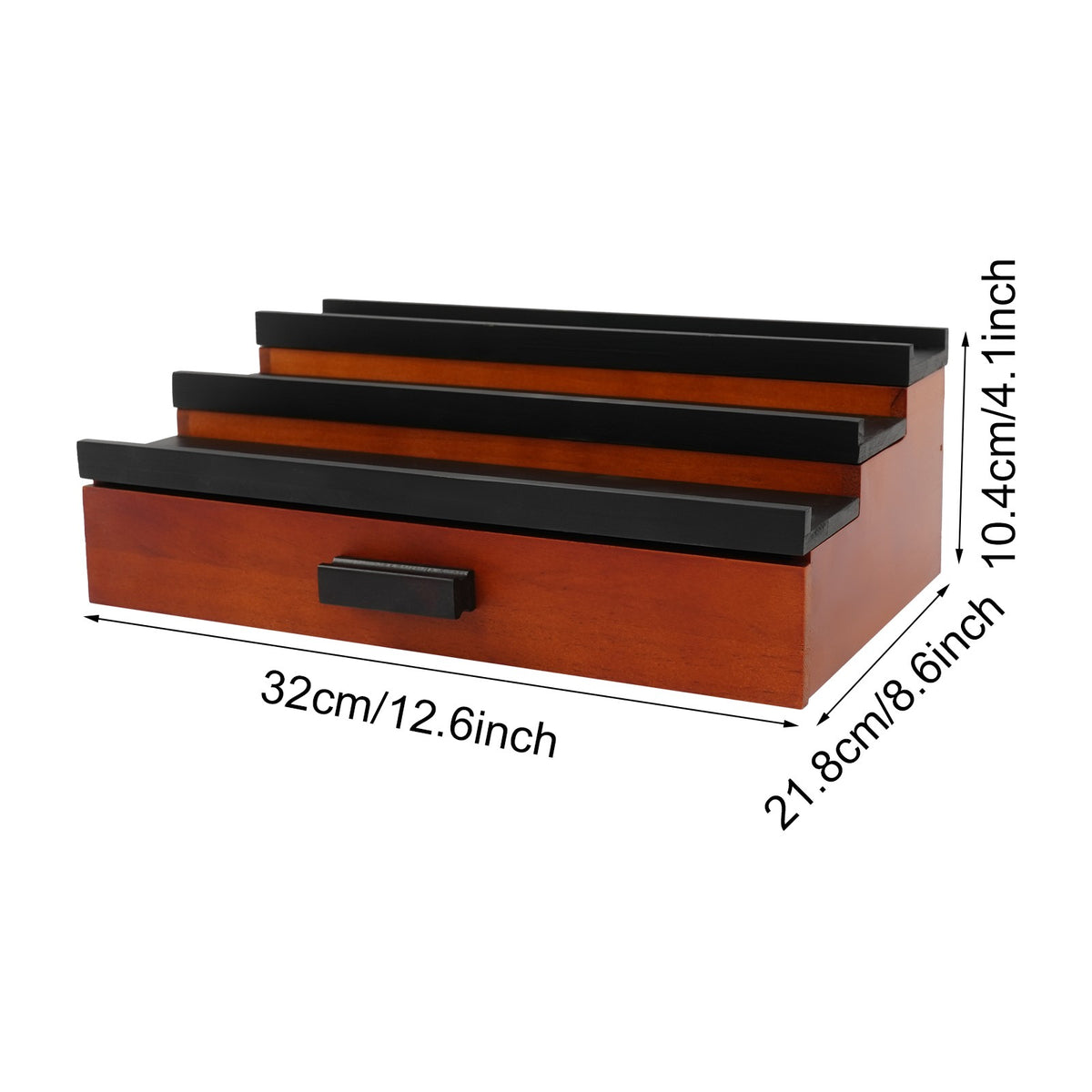 Wood Perfume Organizer 3-Tier Display Stand Tabletop Storage Rack