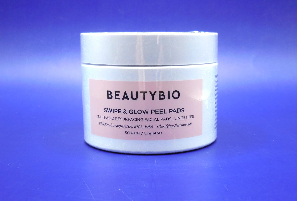 BeautyBio Swipe & Glow Peel Pads - 50 Count Full Size Safety Sealed Tub