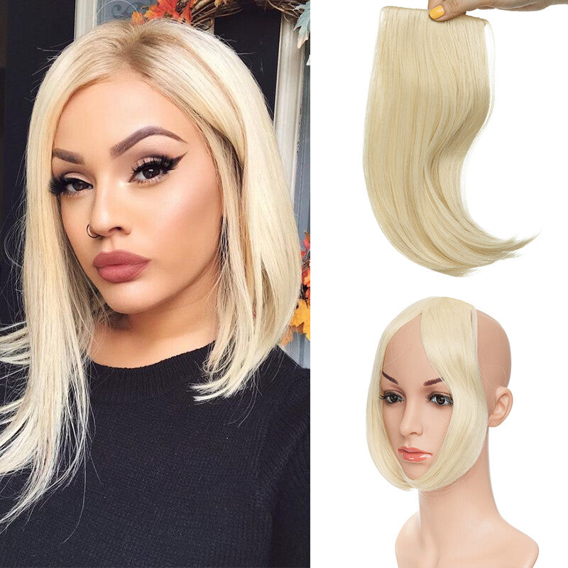 Clip-In Hair Bangs Extensions - Wispy, Natural, 9-inch Styles