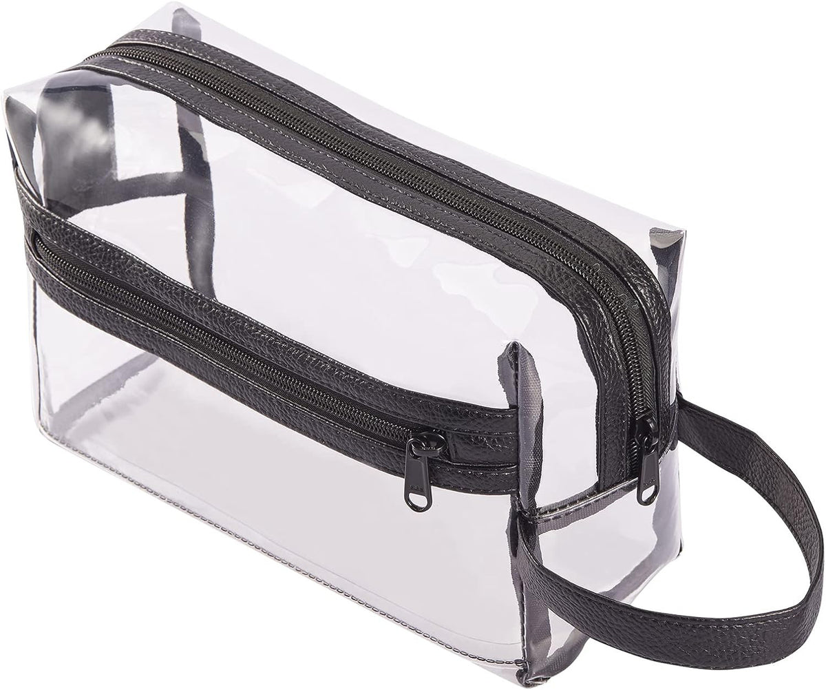 Heavy Duty Clear Travel Toiletry Bag Water Resistant Makeup Organizer TSA Approved