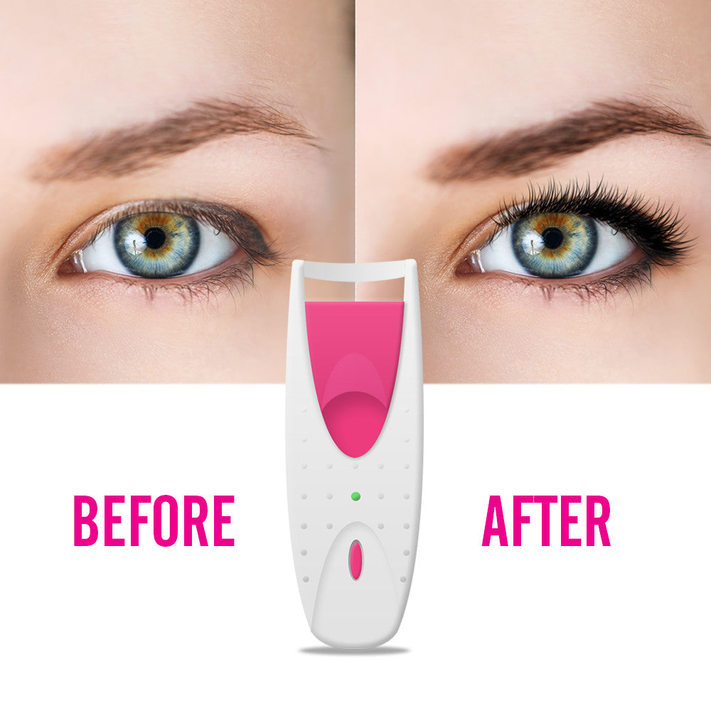 Electric Heated Eyelash Curler for Long Lashes - Rechargeable Makeup Tool