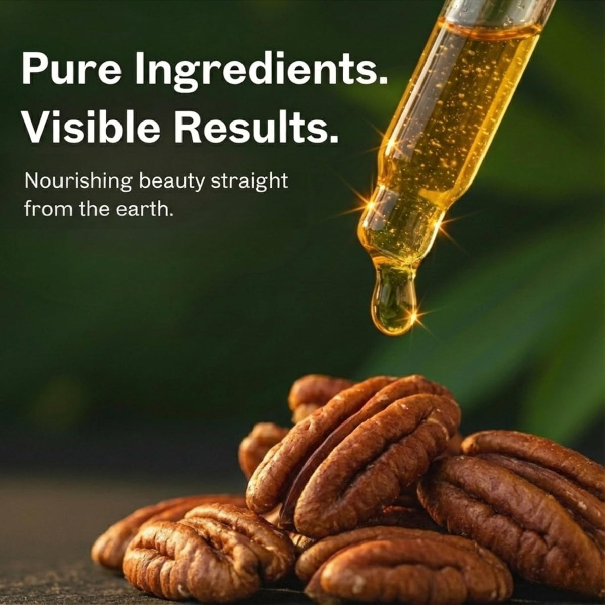 Pure Pecan Oil for Hair Skin Body Care - Cold Pressed 4oz