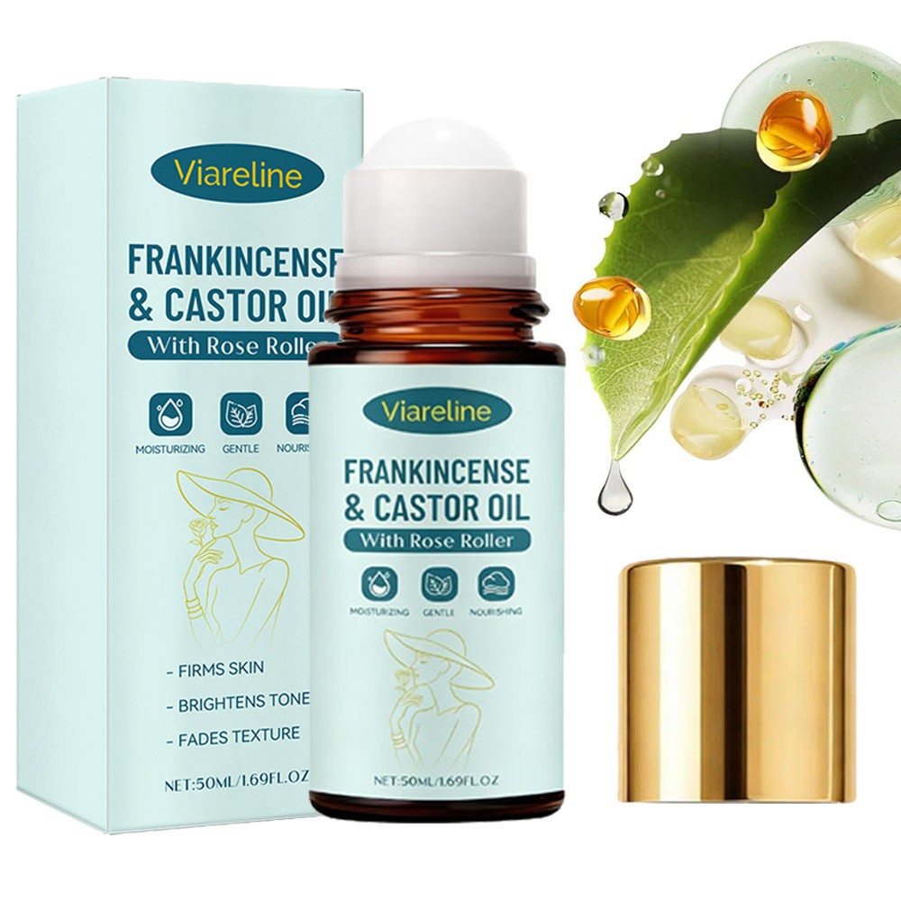 Frankincense Castor Oil Roll-On with Rose Quartz 50ml