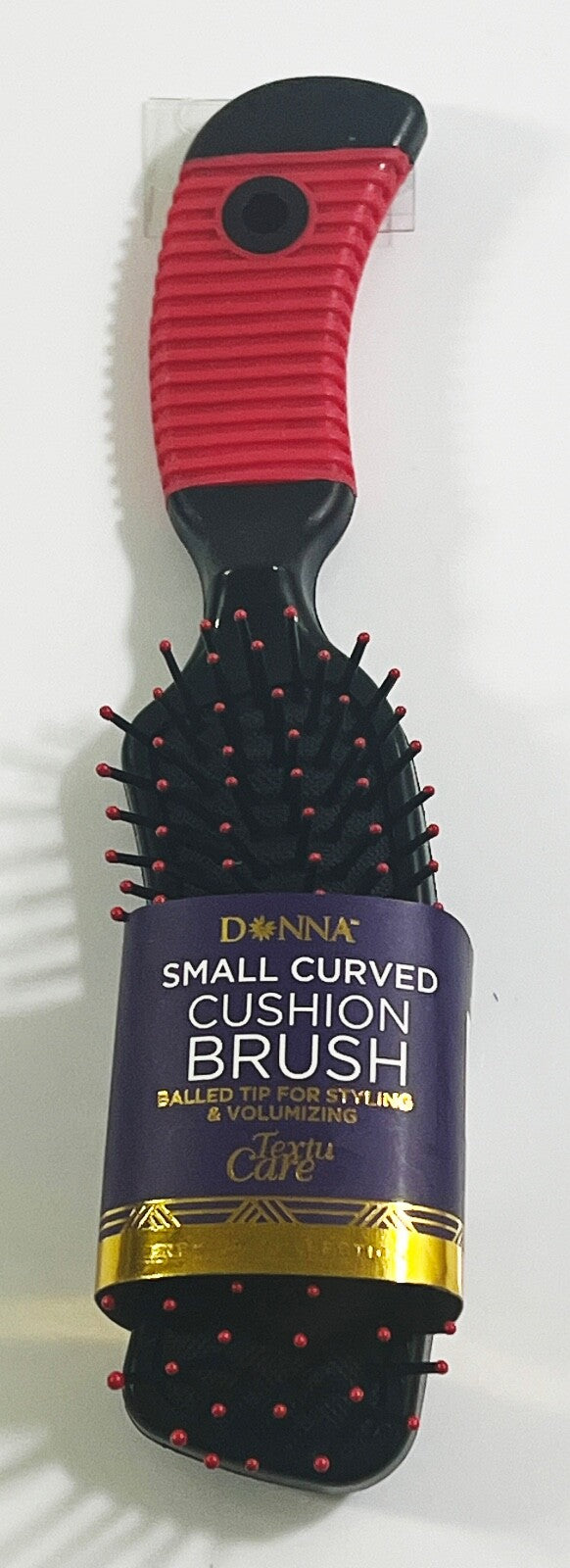 Small Red Curved Cushion Brush - Donna Collection