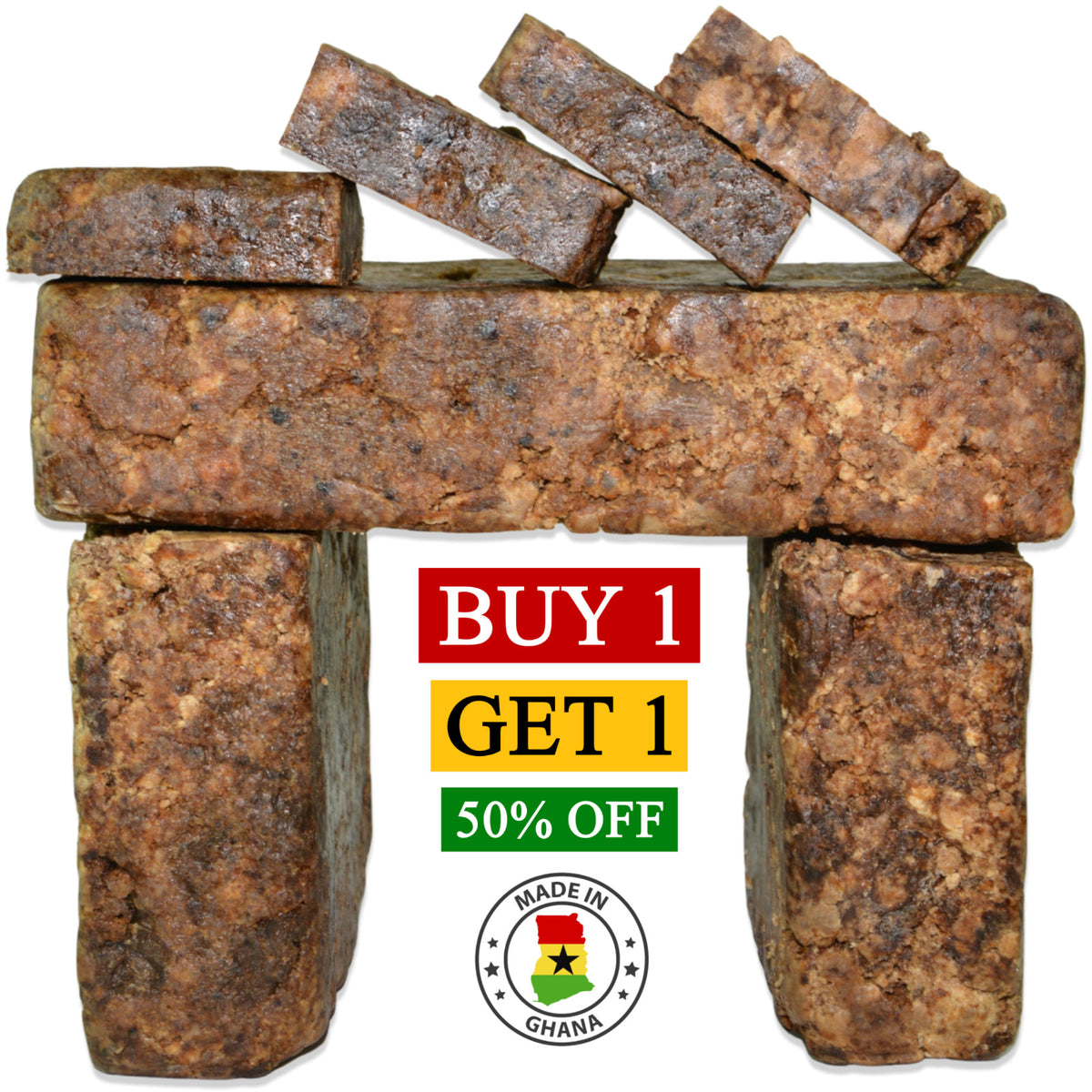 African Black Soap 1 lb. Organic Unrefined Ghana Face & Body Wash