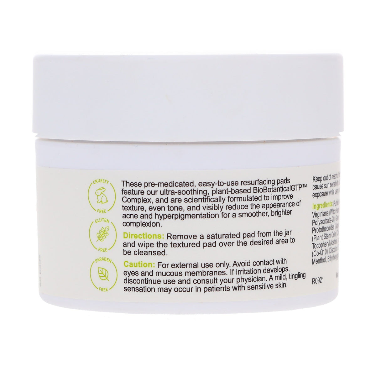 Glycolic Acid Resurfacing Peel Pads 10% - Brightening Skin Exfoliator, 60 Count