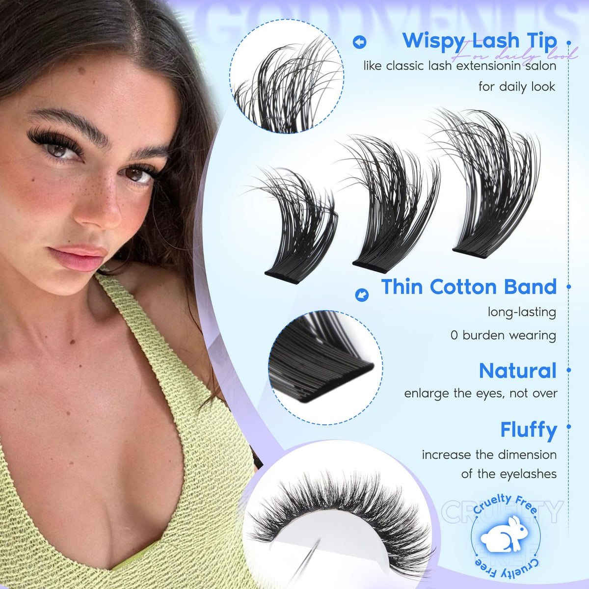Wispy Lash Clusters Kit 240 Pairs Natural & Dramatic False Eyelashes