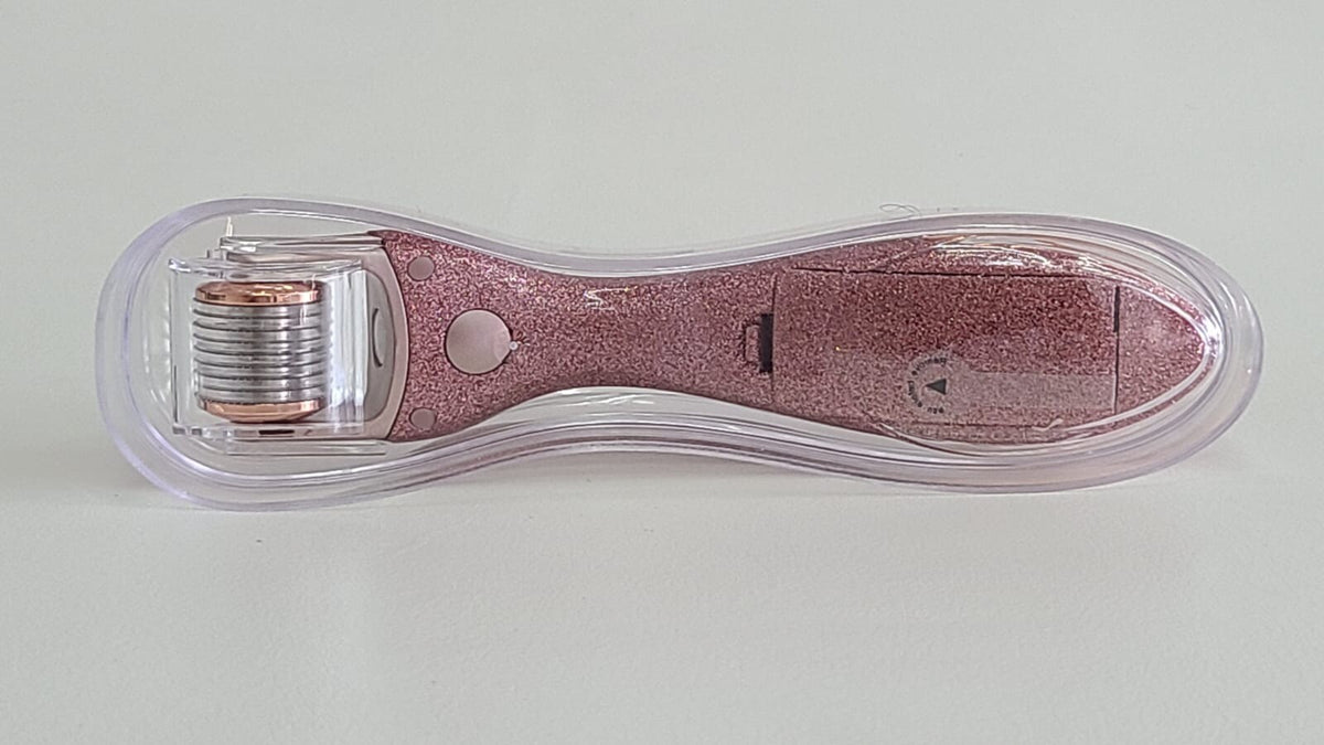 Microneedling Rejuvenation Tool with LED Red Light Therapy - Rose Gold