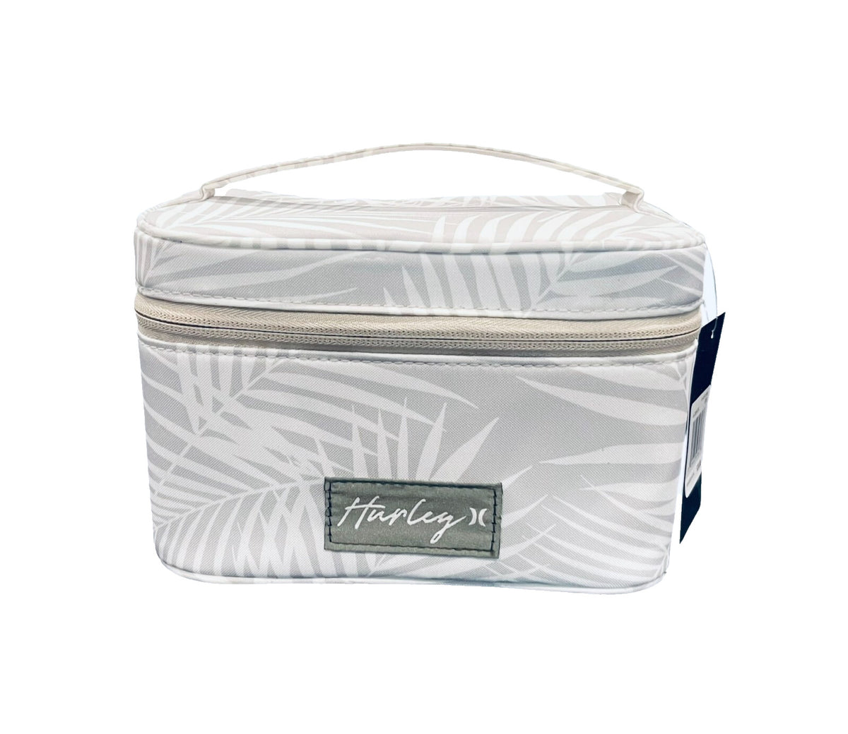 Hurley Travel Makeup Bag – Tropical White Grey Tan NWT