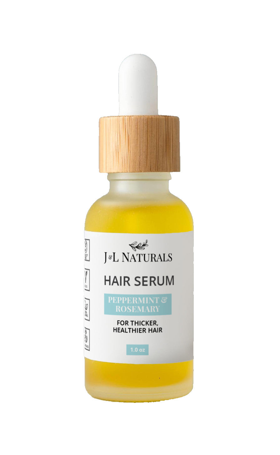 J & L NATURALS Hair Serum Peppermint Rosemary 1 oz.