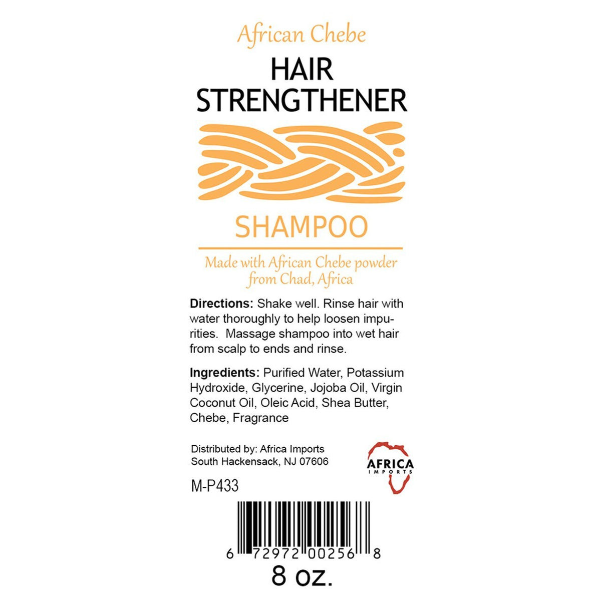 African Chebe Shampoo Hair Strength & Regrowth - 8 oz