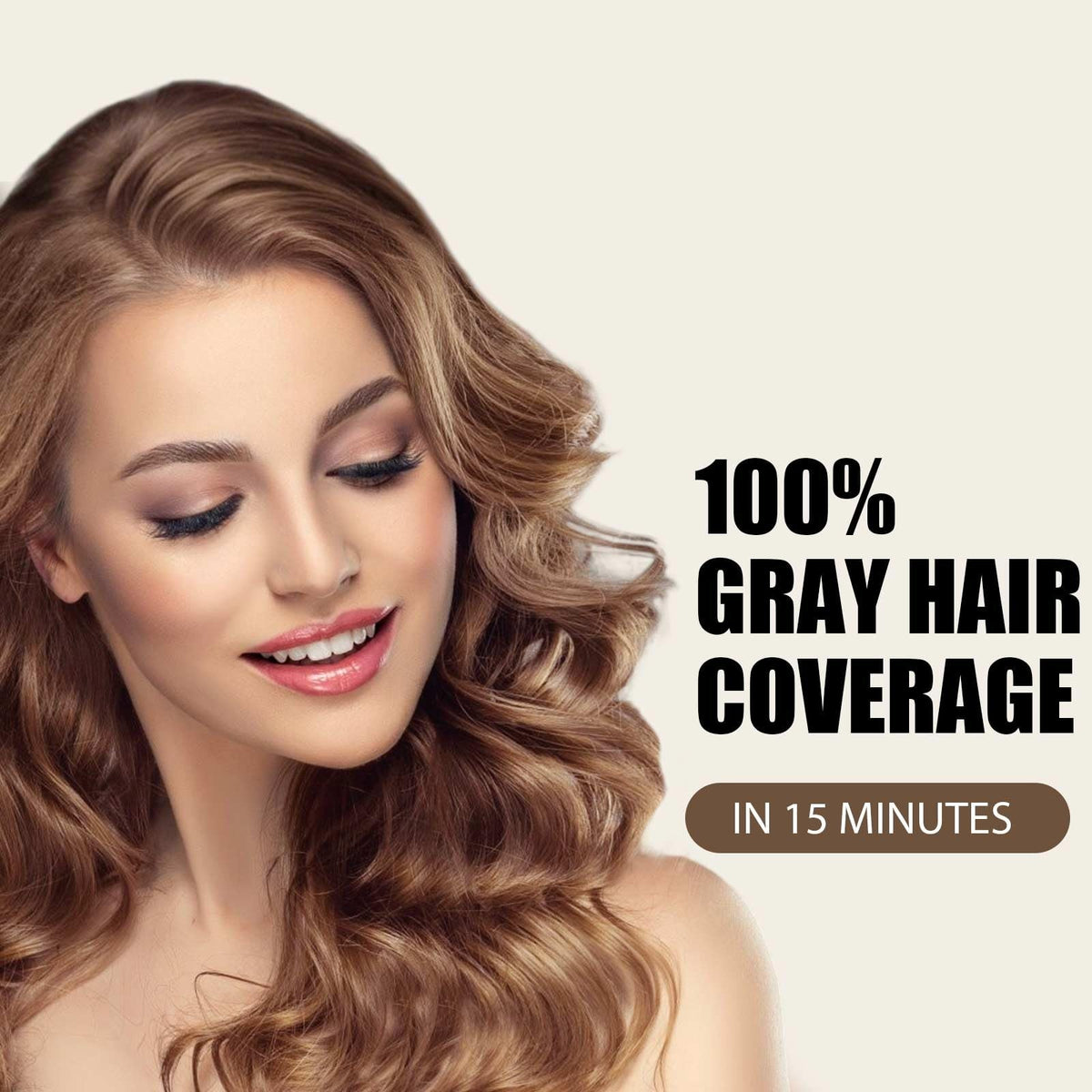 Light Brown Hair Dye Shampoo 3-in-1 Nourishing Hair Color for Gray Coverage