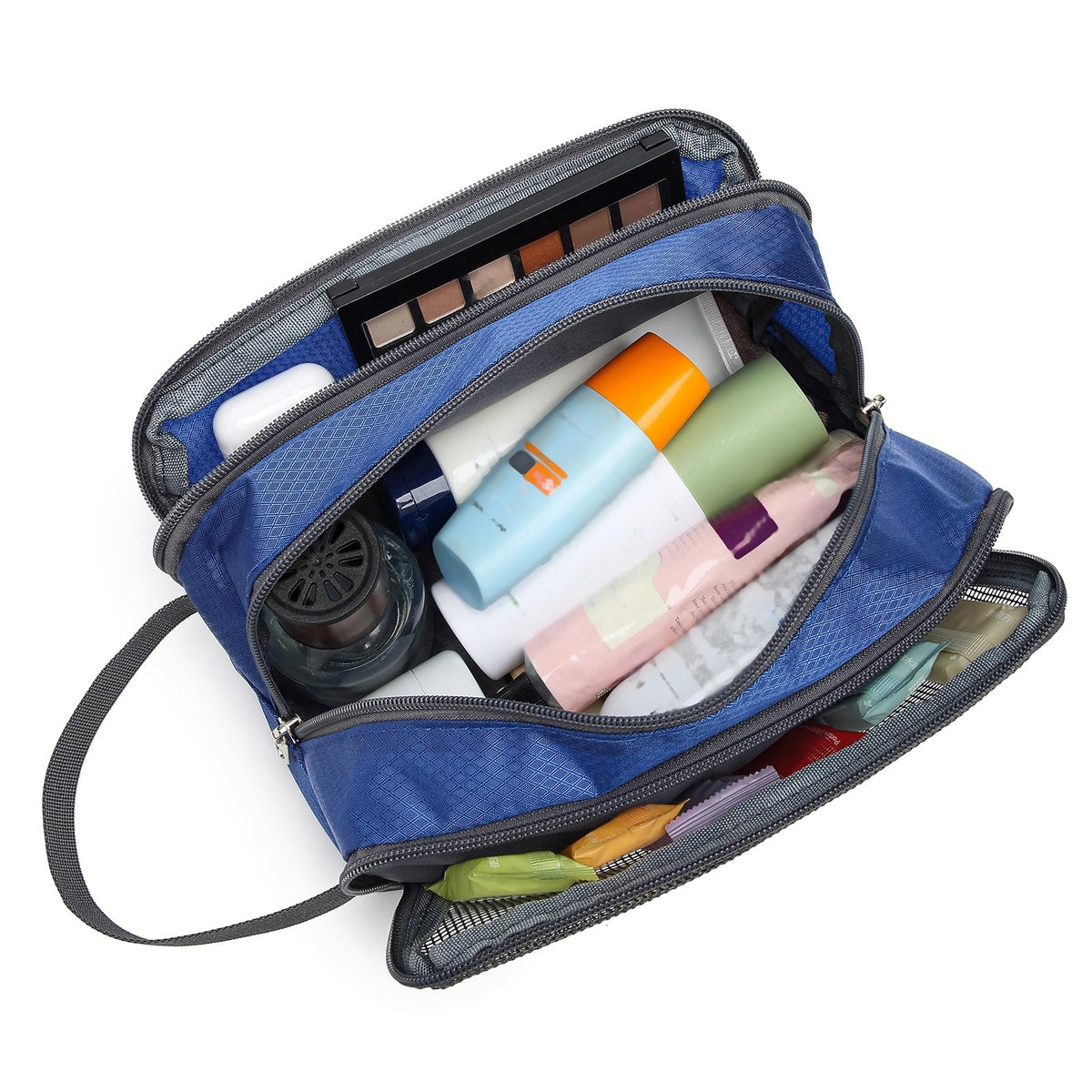 Sapphire Travel Toiletry Bag with Mesh Pockets Compact Organizer for Gym & Camping