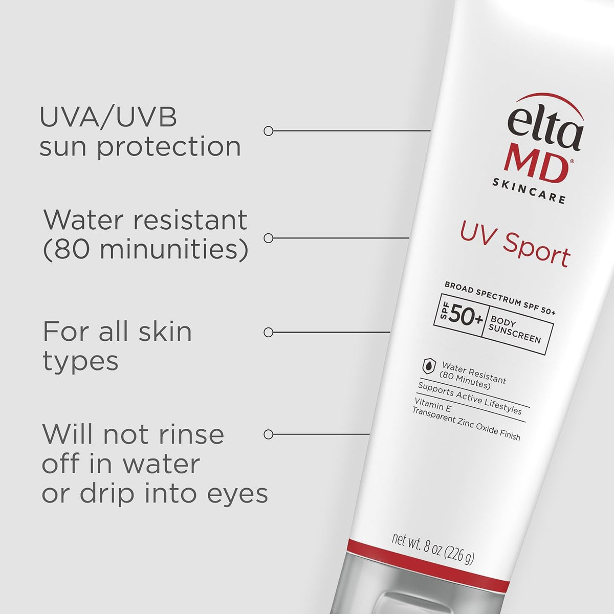 UV Sport Broad Spectrum SPF 50 Sunscreen 8oz