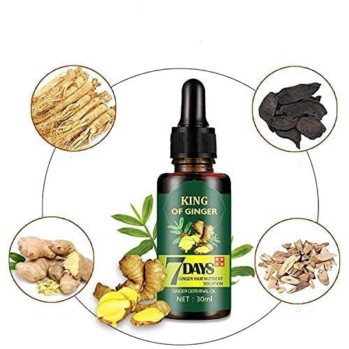 Hair Regrow 7 Day, Ginger Germinal Essential Oil 1 Fl Oz (Pack of 1),
