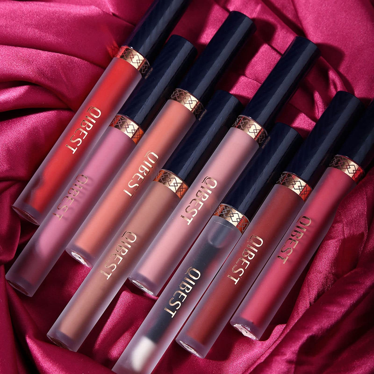 Liquid Lipstick Set 8 Colors Matte Lip Gloss & Lip Plumper - Long Lasting