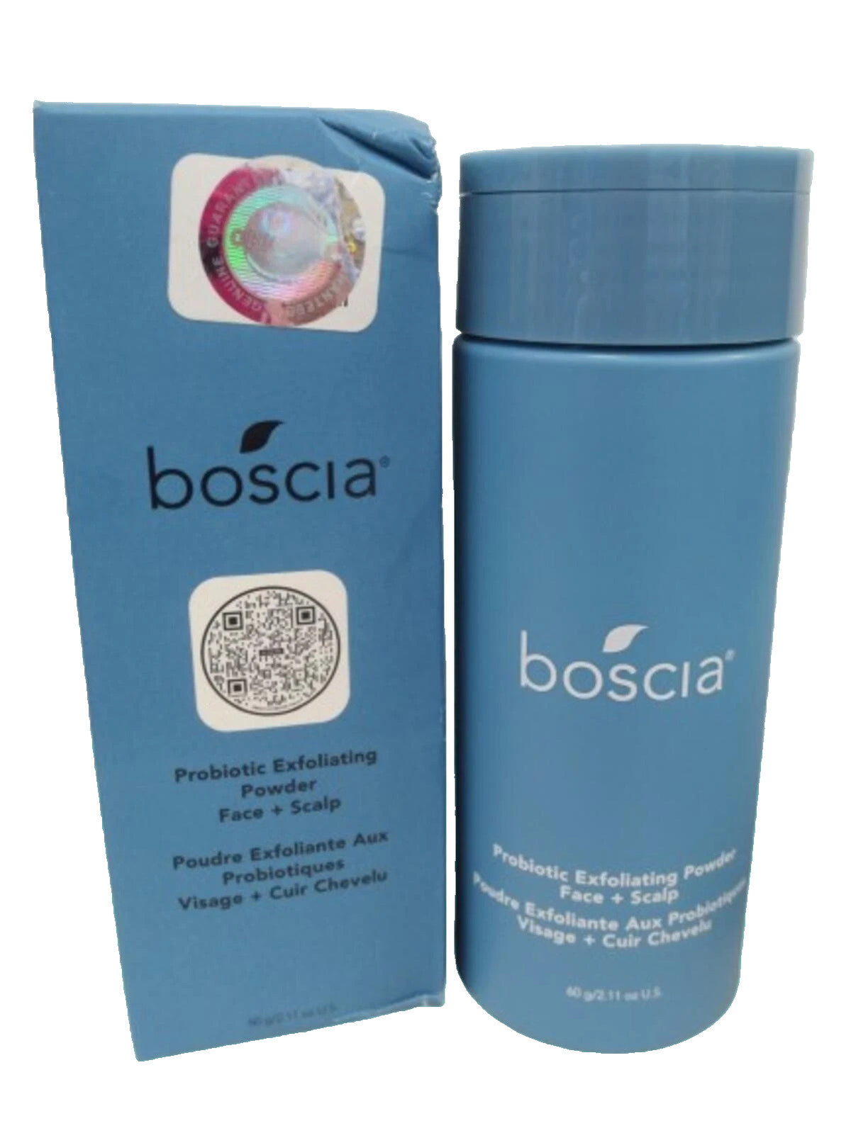 BOSCIA PROBIOTIC EXFOLIATING POWDER FACE + SCALP 2.11 OZ BOXED LOT OF