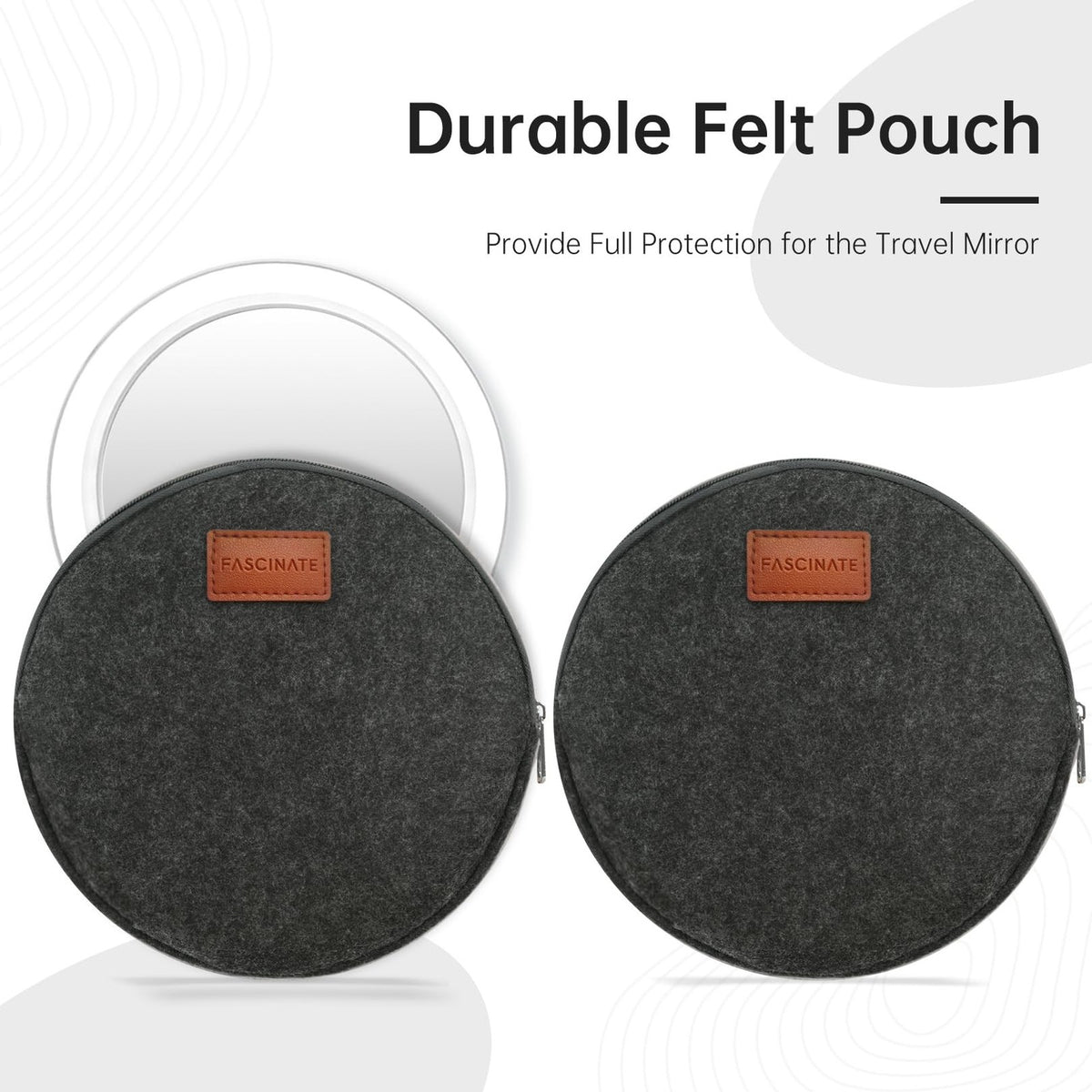 Rechargeable 30X/1X Double-Sided Lighted Travel Makeup Mirror