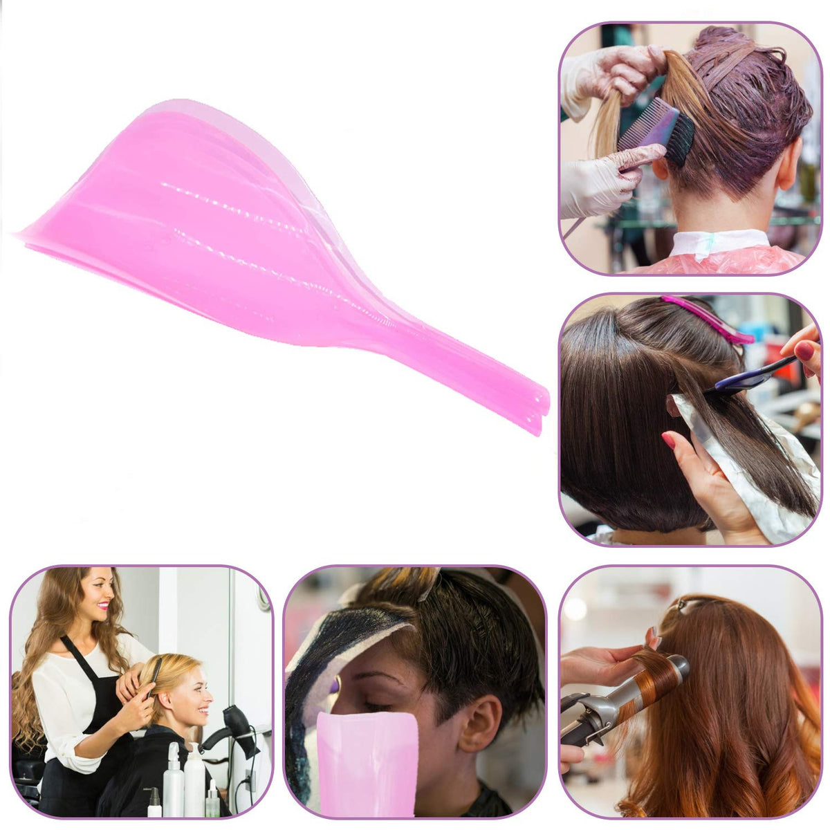 Pro Barber Hair Cutting Shield - Pink Hairdressing Mask Waterproof