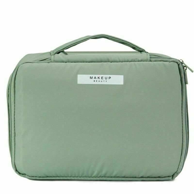 Waterproof Makeup Bag with Handle for Travel and Storage – Cosmetic Organizer