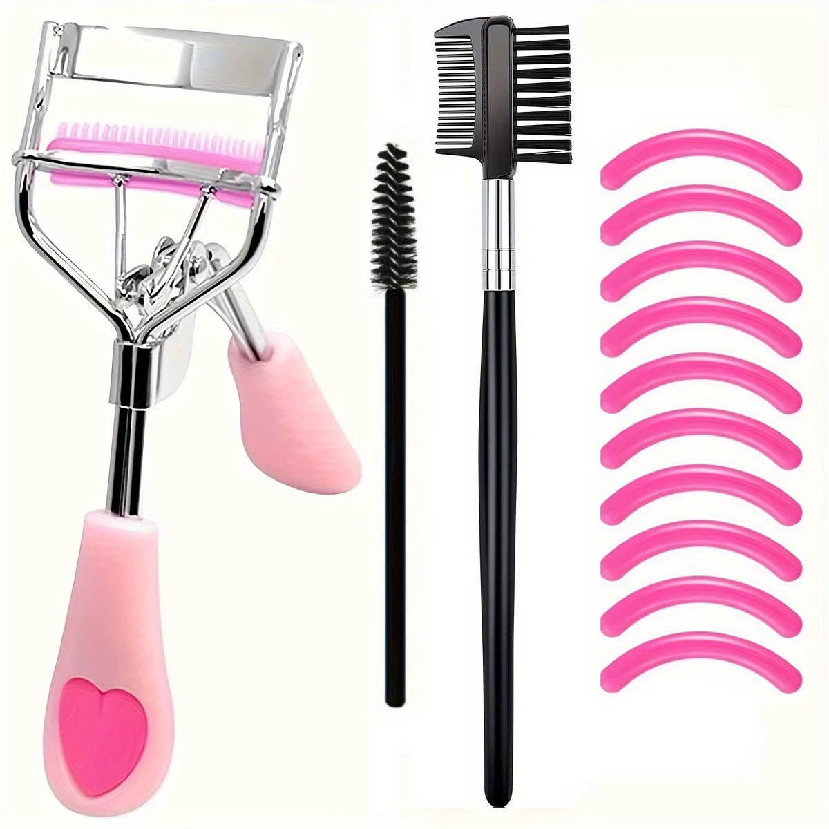 Eyelash Curler Set with Replacement Pads for Women - Multiple Colors
