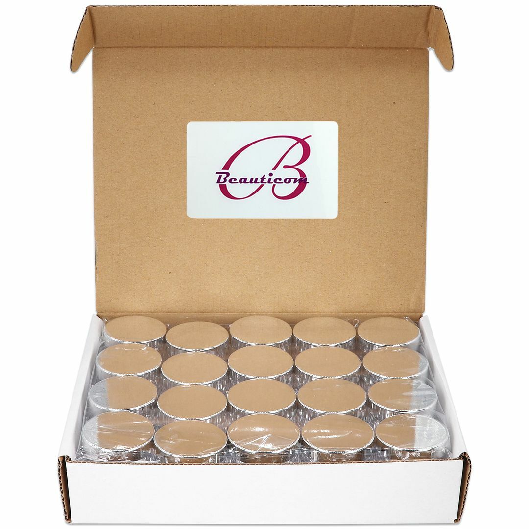 40 Pcs Cosmetic Sample Jars with Silver Lids - 10g/10ml Reusable Container Set