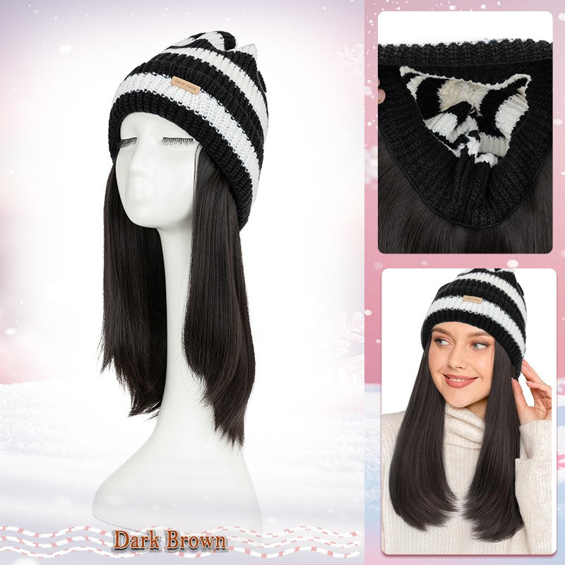 Adjustable Baseball Cap Wig with Hair Piece - Short Long Synthetic Hair