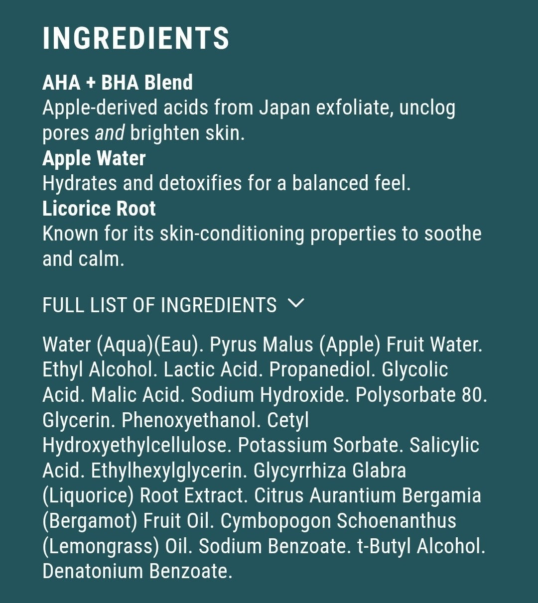 🔥Crabtree & Evelyn Brighten Exfoliating Tonic Malic Glycolic Lactic